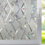 Cogfs 3D Static Cling Cover Frosted Window Glass Film Sticker Privacy Decor Anti UV Home Office Decoration