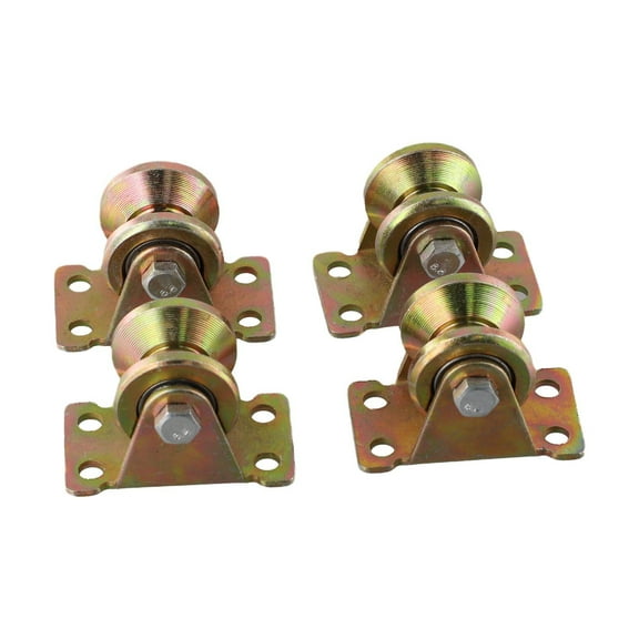 Yannee 4 Pcs Heavy Duty Pulley Steel Cable Pulley for Ropes 1-8mm Cable Pulley with 2 Ball Bearings V Type for Sliding Doors Hardware