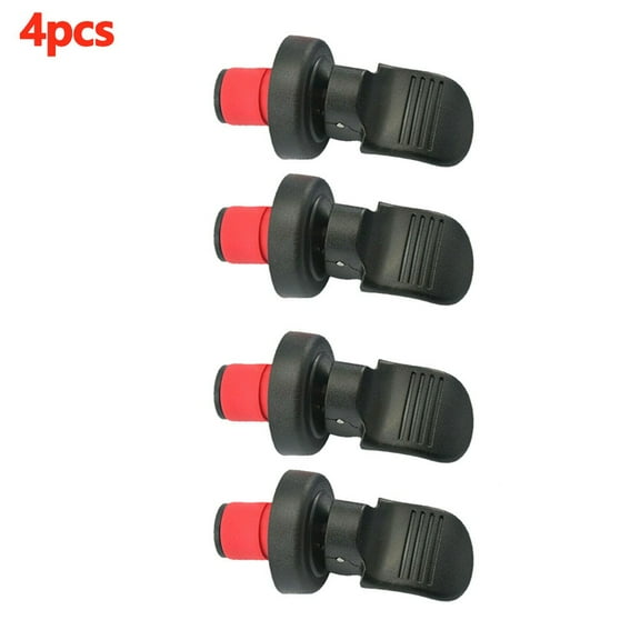Yannee 4 Pcs Bottle Stopper Reusable,Bar Hand Press Sealing Stop Cap,Cork Plug Seal Lids for Beers,Champagne,Red ,Black