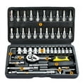 thumbnail image 1 of Yannee 46 Pcs Spanner Socket Screwdriver 1/4" Car Repair Tool Ratchet Wrench Box Kit, 1 of 14