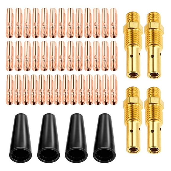Yannee 48 Pcs Flux Core Gasless Nozzle Tips Kit, 0.035" Contact Tips Gasless Diffusers