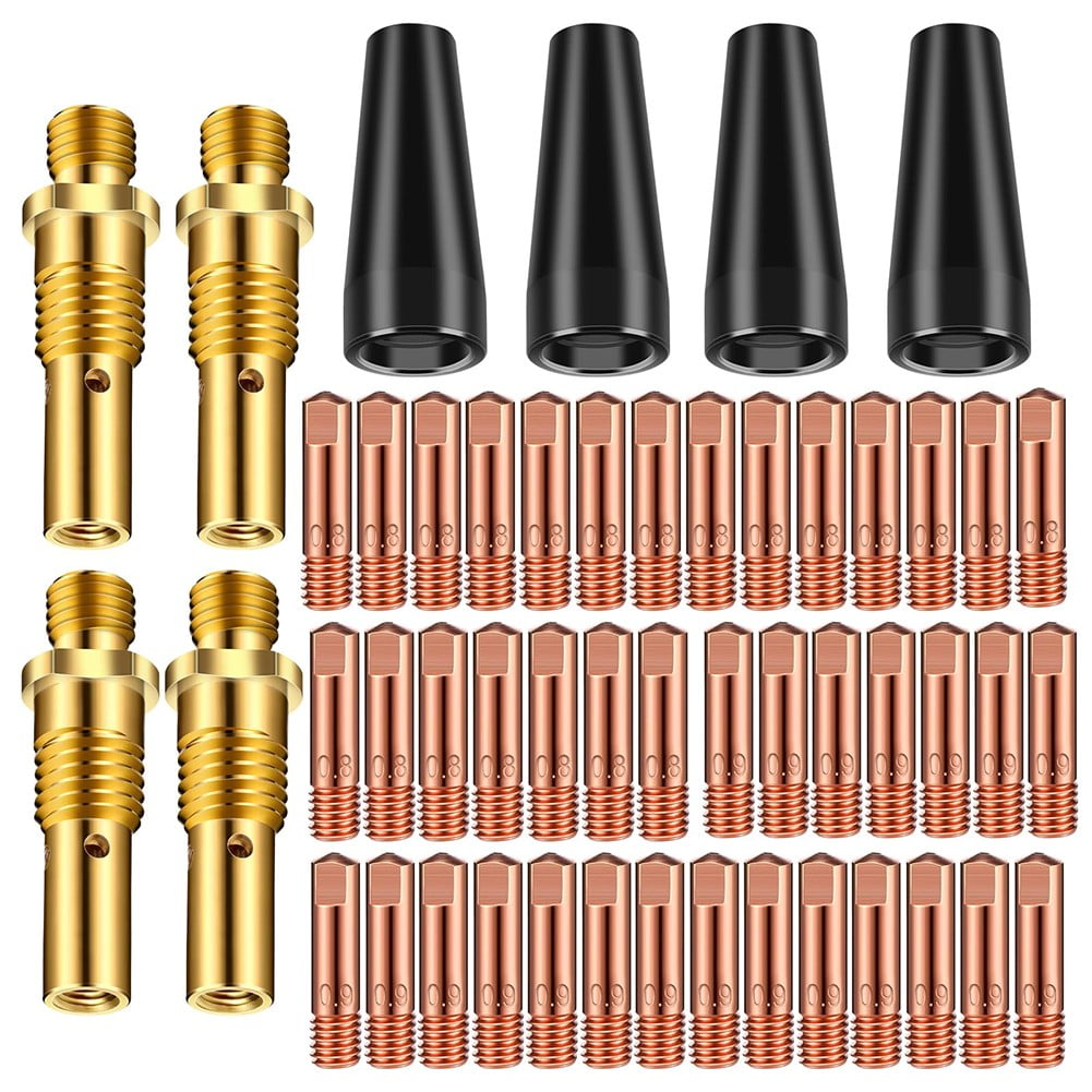 Yannee 50 Pcs Flux Core Gasless Nozzle Tips Kit for KP1939-1, Contact ...