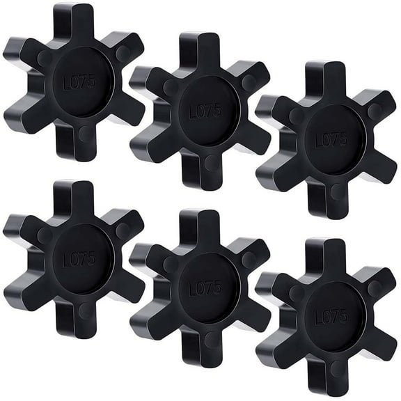 Yannee 6 Pcs L075 Rubber Spider Insert Fit L-075 for Lovejoy L-Jaw Coupling Flexible NBR Electrical Equipment