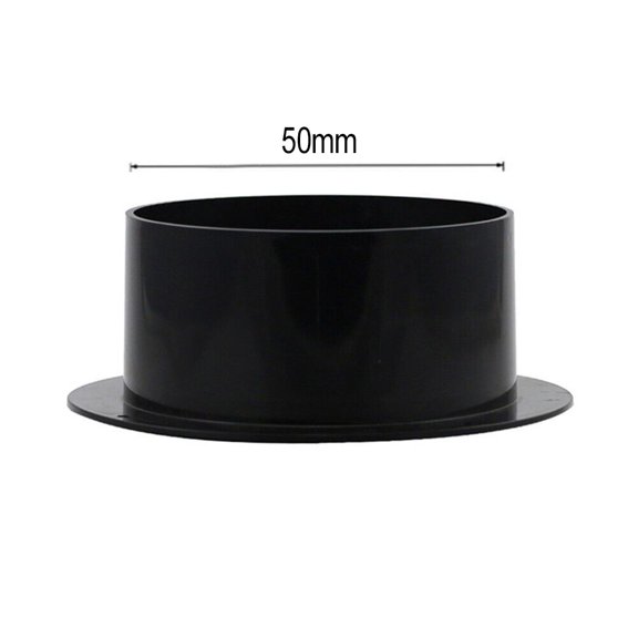 Yannee ABS Straight Pipe Flange Ventilation Ducting Exhaust Pipe Air Duct Connectors