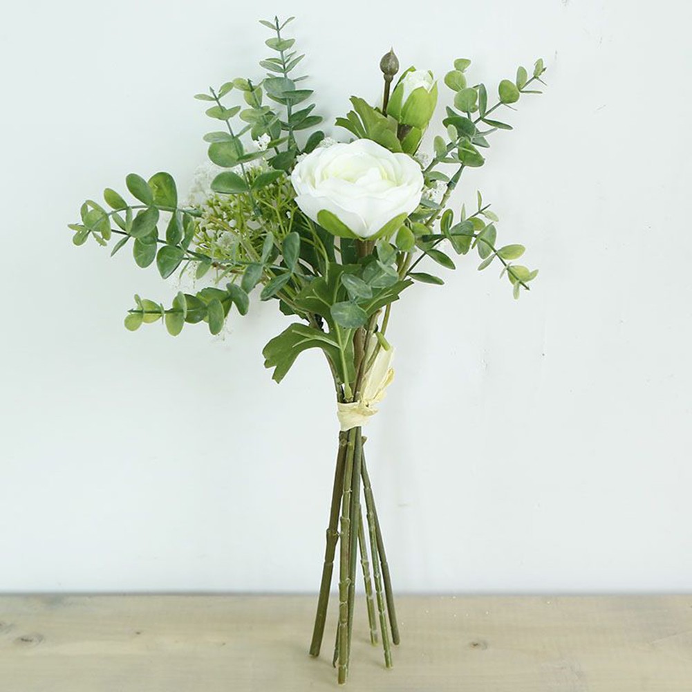 Yannee Artificial Bunch Fake Rose HandHeld 38cm Real Touch Silk Flowers Wedding Hand Bouquets