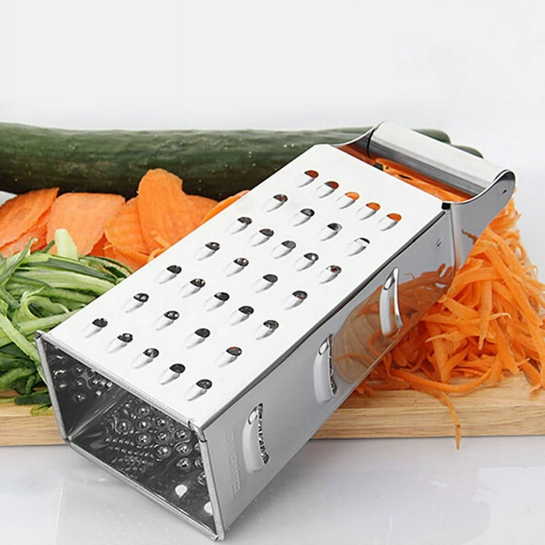 Yannee Cheese Grater, 4-Sided Stainless Steel Box Grater, Food Shredder  with Handle Best for Parmesan Cheese, Ginger, Carrot,Vegetables 