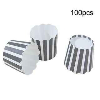 Cakesuppyshop Celebrations 100 White Large Jumbo Texas Muffin/Cupcake Cups  White flutted Cupcake Liners Baking Cups