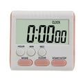 thumbnail image 1 of Yannee Digital Kitchen Timer with Mute/Loud Alarm Switch ON/Off Switch, 24 Hour Clock & Alarm, Memory Function Count Up & Count Down for Kids Teachers Cooking, Large LCD Display Pink, 1 of 4