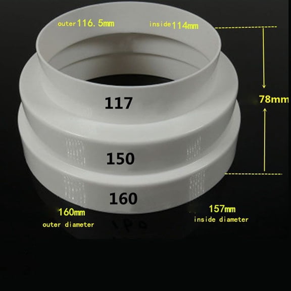 Yannee Duct Multi Reducer Extractor Fan Pipe Connector 80/100/110/120/150/160mm