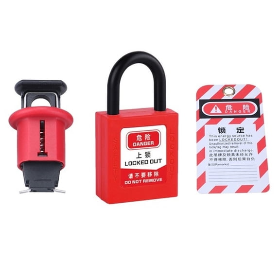 Yannee Miniature Circuit Breaker Safety Lockout Padlock for Electrical Safety Lockout