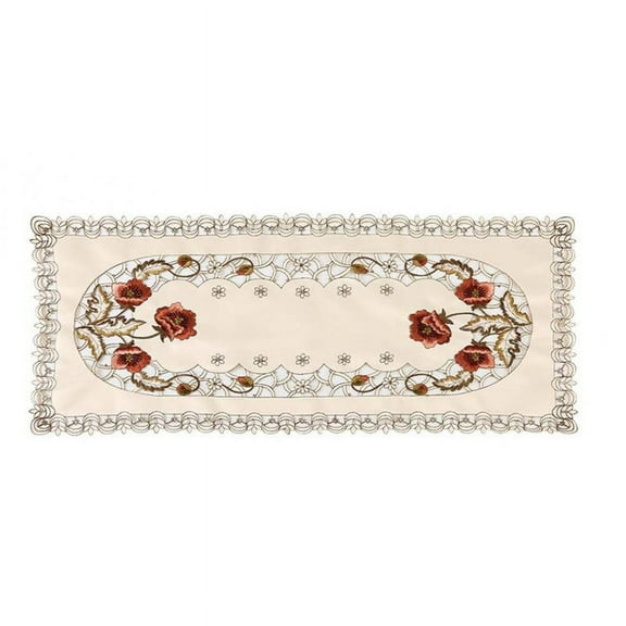 Yannee Rectangle Vintage Embroidered Lace Tablecloth Floral Table Cloth/Mat Decoration