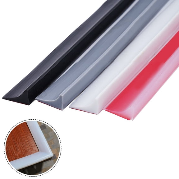 Yannee Retention Water Barrier Strip,Dry &Wet Separation Silicone Seal Strip for Kitchen Sink, Bathroom, Shower,Transparent