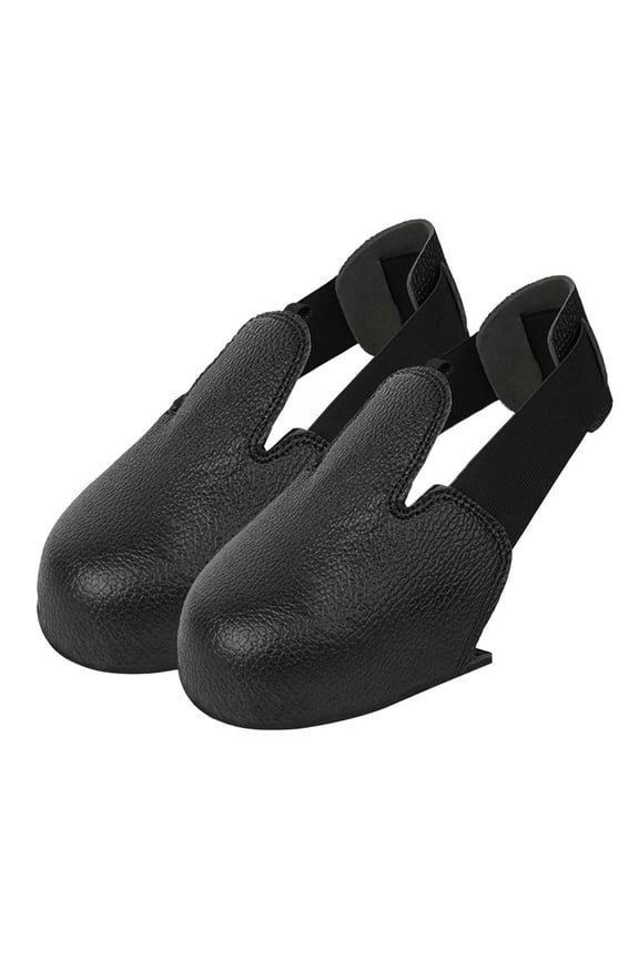 Shockproof work safety shoe covers anti-smash steel toe protective leather work