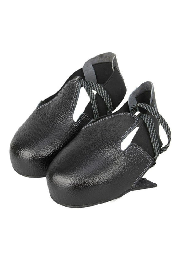 Shockproof work safety shoe covers anti-smash steel toe protective leather work