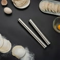 thumbnail image 1 of Yannianjz 2Pcs Stainless Steel Rolling Pin, 12 Inch Non Stick, Thickened Metal Dough Roller, Dumpling Wrapper Tool, Kitchen Baking Pastry Roller, 1 of 9