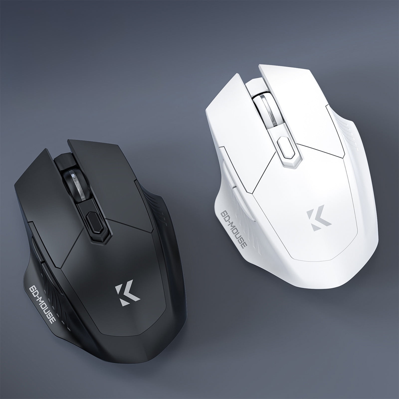 Yannianjz 2Pcs Wireless Gaming Mouse, Bluetooth 2.4G Dual Mode Silent Operation, Type-C Fast Charging Ergonomic Computer Mouse for Office Work, Home Use, Laptop