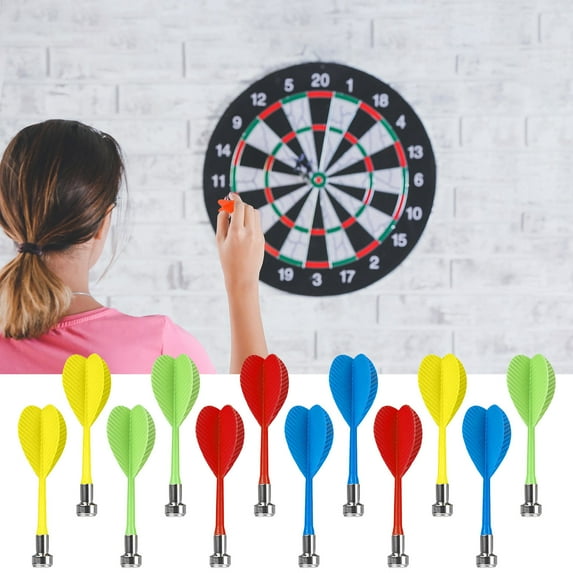 Yannianjz under $5 2Pcs Magnetic Dart Board, Magnetic Dart Board Replacement Darts, 12-Pack Safe Suction Tip Darts forKids, High Power Magnetic Darts for Dartboard