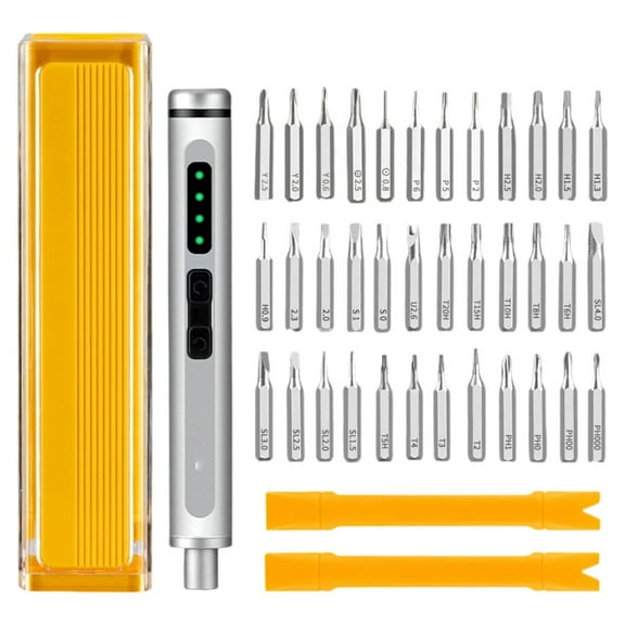Yannianjz under $5 2Pcs Precision Screwdriver, Electric Precision Screwdriver Set, 44 in 1 Repair Tool Kit for Electronics, Magnetic Bit Driver for Phones Laptops, Compact Portable Repair Tool Kit