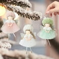 thumbnail image 1 of Yannianjz under $5 3Pcs Angel Christmas Ornament, Christmas Yarn Skirt Antlers Decor, Angel Wing Pendant Ornament, Cute Girl Tree Dress Props, Festive Hanging Decorations, Dreamy Holiday Accessories, 1 of 9