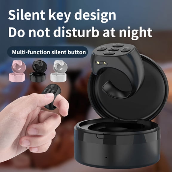 Yannianjz under $5 3Pcs Camera Remote, Bluetooth Camera Grip Remote, Electronic Book Page Turner, Wireless Shutter Control, Smartphone Photography Tool, Multi Function Selfie Ring