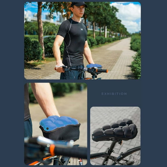 Yannianjz under $5 Bicycle Seat Cushion, Bicycle Seat Cushion,Inflatable Bike Saddle Cover for Pressure Relief,Portable Anti-Shock Cycling Seat Pad,Long Distance Commuting Comfort Gel Seat