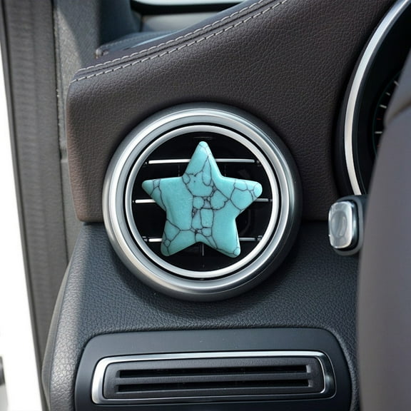 Yannianjz under $5 Car Vent Clip, Crystal Five-Pointed Star Car Vent Clip, Automotive Air Conditioning Decor, Exquisite Ventilation Decoration, Sparkling Dashboard Accessory