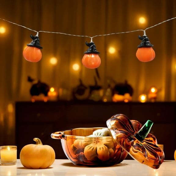 Yannianjz under $5 Crystal Pumpkin Jar with Cover, Glass Decorative Wedding Candy Bowl Snack Candy Dish Storage with Lid Organizer Canisters Home Decor Fall Thanksgiving Halloween Party Centerpieces