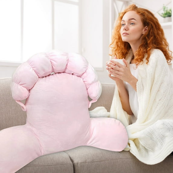 Yannianjz under $5 Crystal Velvet Back Pillow, Large Backrest Cushion, Crystal Velvet Lumbar Pillow, Sofa Support Throw Pillow, Ergonomic Bed Headboard Pad, Comfortable Reading Cushion