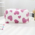 thumbnail image 1 of Yannianjz under $5 Cute Cosmetic Bag, Sweet Heart Pattern Large Capacity Cosmetics Bag, Cute Plush Travel Storage Organizer, Portable Grooming Toiletry Bag,GirlsStationery Pencil Case, Gift for Teens, 1 of 2