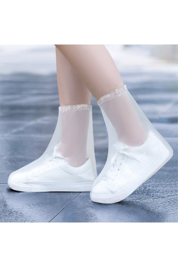 Yannianjz under $5 Disposable Rain Boots, Disposable Plastic Rain Shoes, Waterproof Outdoor Rain Boots, Temporary Emergency Rain Foot Covers, Thickened Lengthening Rain Boots