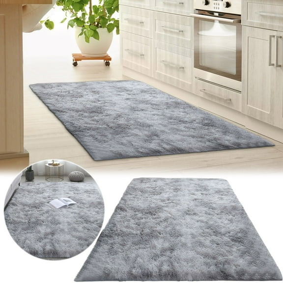 Yannianjz under $5 Fluffy Rug Shaggy Area Rug, Area Rugs for Bedroom, Small Bedside Rug, Soft Fluffy Shaggy Entryway Throw Rugs for Living Room Bedroom Home Decor