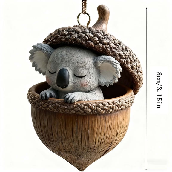 Yannianjz under $5 Forest Animal Ornaments, Forest Animal Acorn Ornaments,Sleeping Creature Figurines for Christmas Tree,Woodland Themed Decor Set,Handcrafted Holiday Collectibles