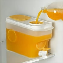 Yannianjz under $5 Fridge Beverage Drink Dispenser with Leak-proof Spigot, Plastic Cold Drink Juice Beverage Dispenser Jug for Party Drink, Juice, Iced Tea, Lemonade, Cold Brew