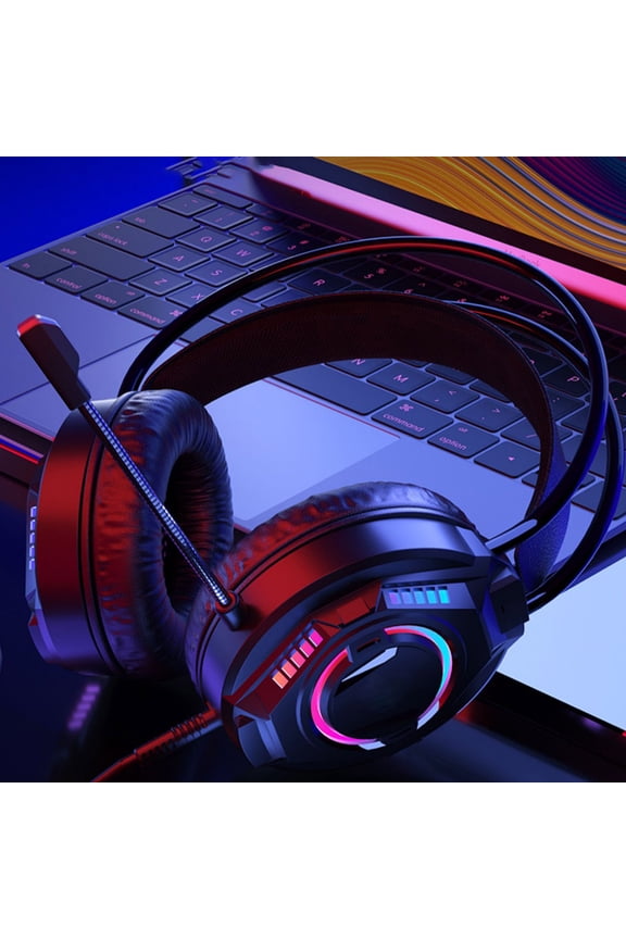 under $5 Gaming Headset, Professional Gaming Headset with 7.1 Surround Sound, USB Wired Over-Ear Headphones with Detachable Microphone, Noise Cancelling PC Gaming Headset for Computer Xbox