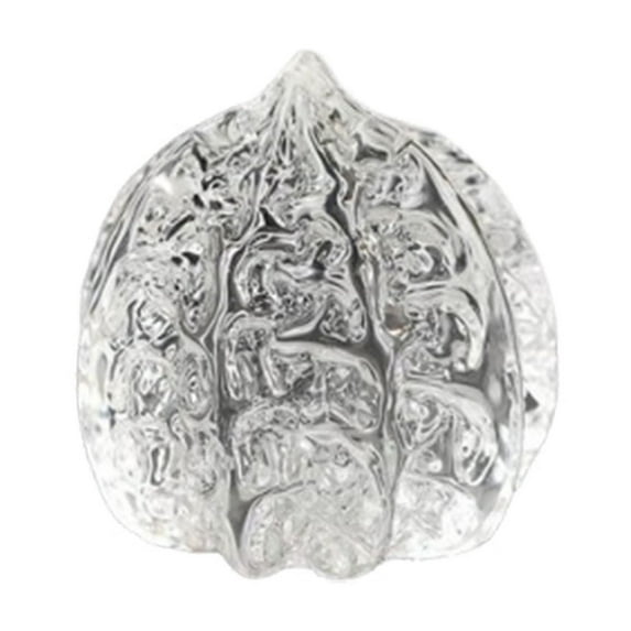 Yannianjz under $5 Glass Walnut Ornament, Glass Walnut Decorative Ornament, Realistic Desktop Display Piece, Living Room Shelf Decor, Artistic Home Accent, Elegant Collectible Knick Knack