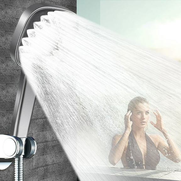 Yannianjz under $5 Shower Head Set, Pressurized Shower Head, 4-Spray Mode Shower Faucet, Large Output Showerhead, Sailor Style Handheld Shower, Bathroom Shower Upgrade, Water Efficient Shower System