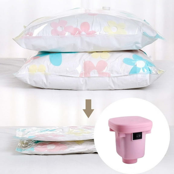 Yannianjz under $5 Vacuum Pump, Electric Vacuum Storage Bag Pump, Portable Air Suction Sealer, Travel Compression Pump for Clothes Blankets, USB Rechargeable Deflator, Space Saving Organizer