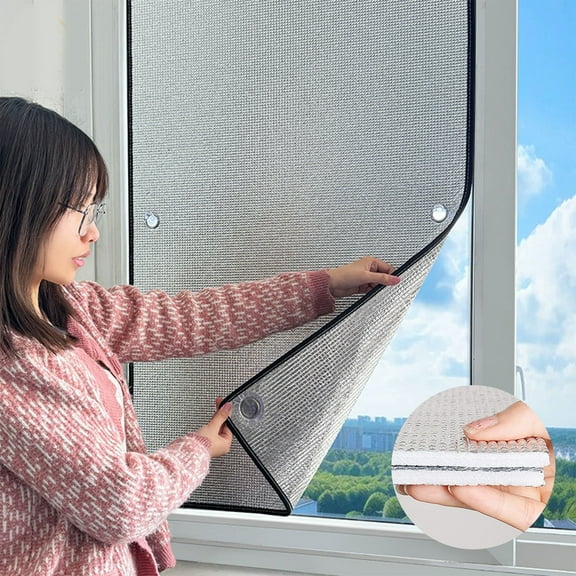 Yannianjz 9MM Thick Double-Sided Aluminum Foil Insulation Film, Sunroom Window And Car Sunshade, XPE Foam Reflective Thermal Insulation For Roof Glass, Windshield, Home And Auto