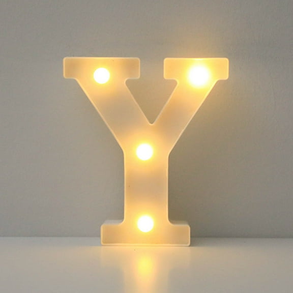 Yannianjz Alphabet LED Letter Lights, Battery-Operated Plastic Letters, Light Up Letters for Wall Decor, Party Decorations, Night Light