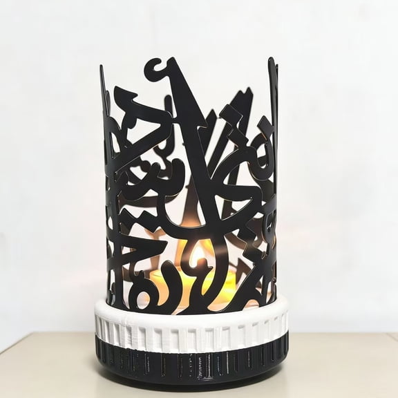 Yannianjz Arabic Candlesticks, Elegant Plastic Desktop Candle Holders, Festive Iron Candlestick Decorations for Home Decor, Table Centerpiece, Ramadan