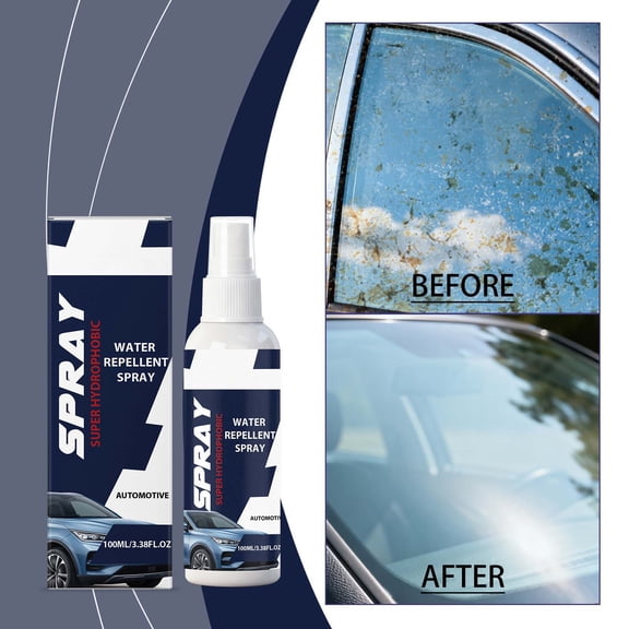 Yannianjz Automobile Windshield and Side Window Waterproof Spray, 100ml Glass Rain Repellent, Hydrophobic Coating for Car Windows, Anti-Rain Fog Treatment for Driving Safety