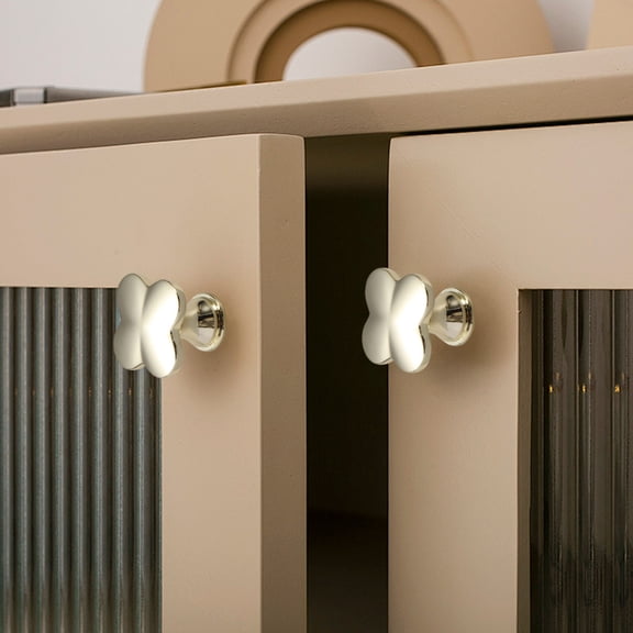 Yannianjz Cabinet Door Handle, Gold Single Hole Pull for Drawer, Wardrobe Shoe Cabinet Knob, Kitchen Cupboard Hardware, Dresser Pulls with Screws