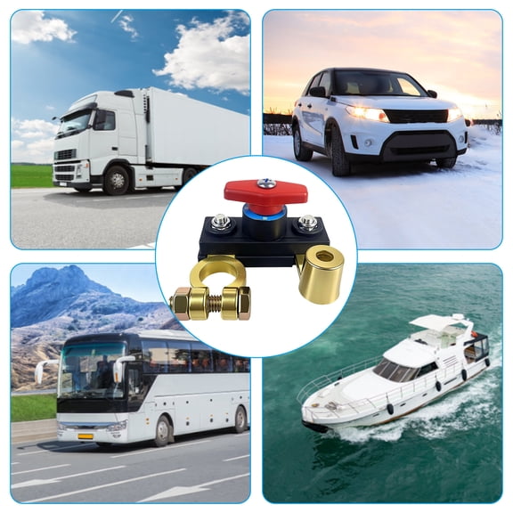 Yannianjz Car Battery Power Cut-Off Breaker, Adjustable Copper Transmission High Conductivity 12v-24v Disconnect Switch, Smart Kill Switch for Car Truck Boat RV Marine