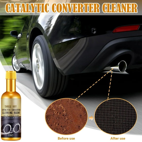 Yannianjz Catalytic Converter Cleaner, Engine Booster Cleaner and Fuel System Treatment, 120ML Automotive Emissions Cleaner for Car Truck SUV, Restores Engine Performance and MPG