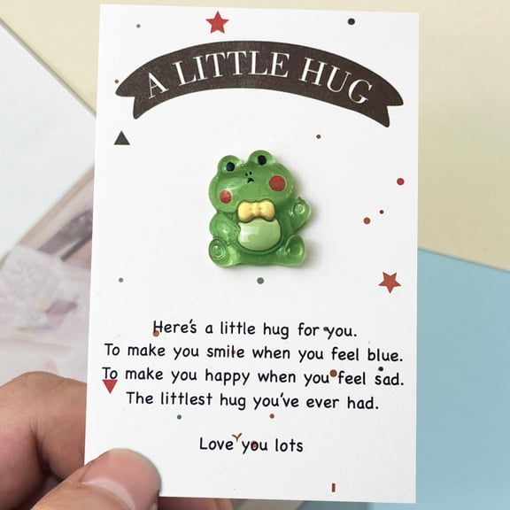 Yannianjz Cute Dinosaur Frog Pocket Hug Greeting Card, Wholesale Crystal Gift for Friendship Love Birthday, Handmade Paper Craft forKidsTeens Valentine's Day