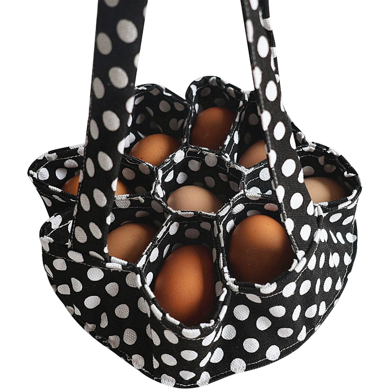 Yannianjz Easter Egg Collection Basket, Reusable Durable Farm Chicken Egg Gathering Bag with 7 Bags, Egg Collection Basket for Chicken Coop, Garden, Warehouse