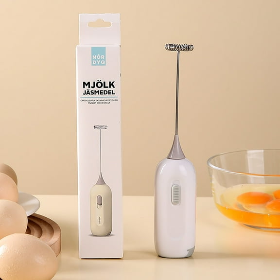 Yannianjz Electric Hand Mixer, Handheld Rotary Egg Beater for Baking and Cooking, Stainless Steel Whisk for Eggs Milk Coffee, Kitchen Gadget for Home Baker