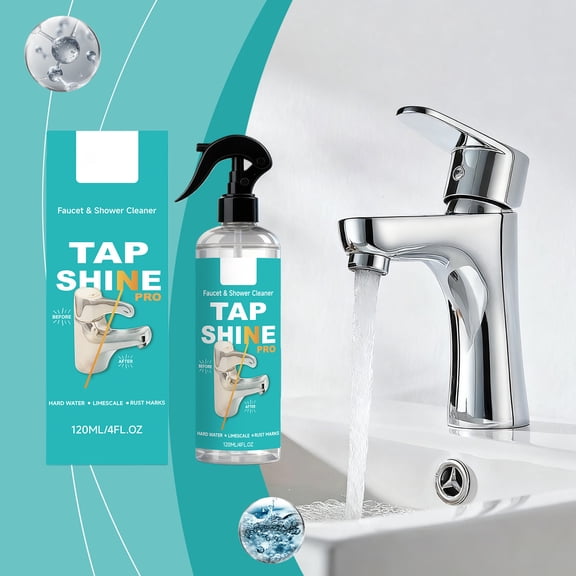 Yannianjz Faucet Cleaner, Powerful Descaler Spray, Stainless Steel Polish Shower Head Cleaner, Limescale Remover Bathroom, Chrome Fixture Cleaner