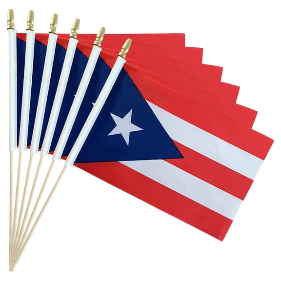 Yannianjz Hand Held Flags, 50 Pack Small USA American Flags on Stick, Patriotic Hand Waving Flag for Parades, 4x6 Inch US Flag for Home Decoration, Bulk Small Flags