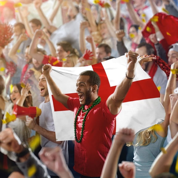 Yannianjz Holding The Flag of Sports Clubs, Fans Festival Activities Cheering Flag, Polyester Hand Waving Flag Set for Soccer Events and Parades